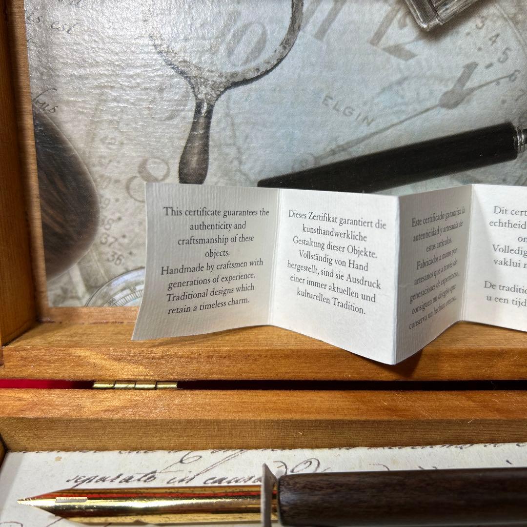 未使用　カリグラフィーセット　イタリア製　Signum シグニュム　木箱