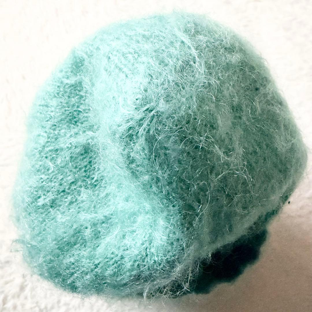 6162 【美品】 オーラリー 2023AW ニット帽 ウールモヘヤ グリーン