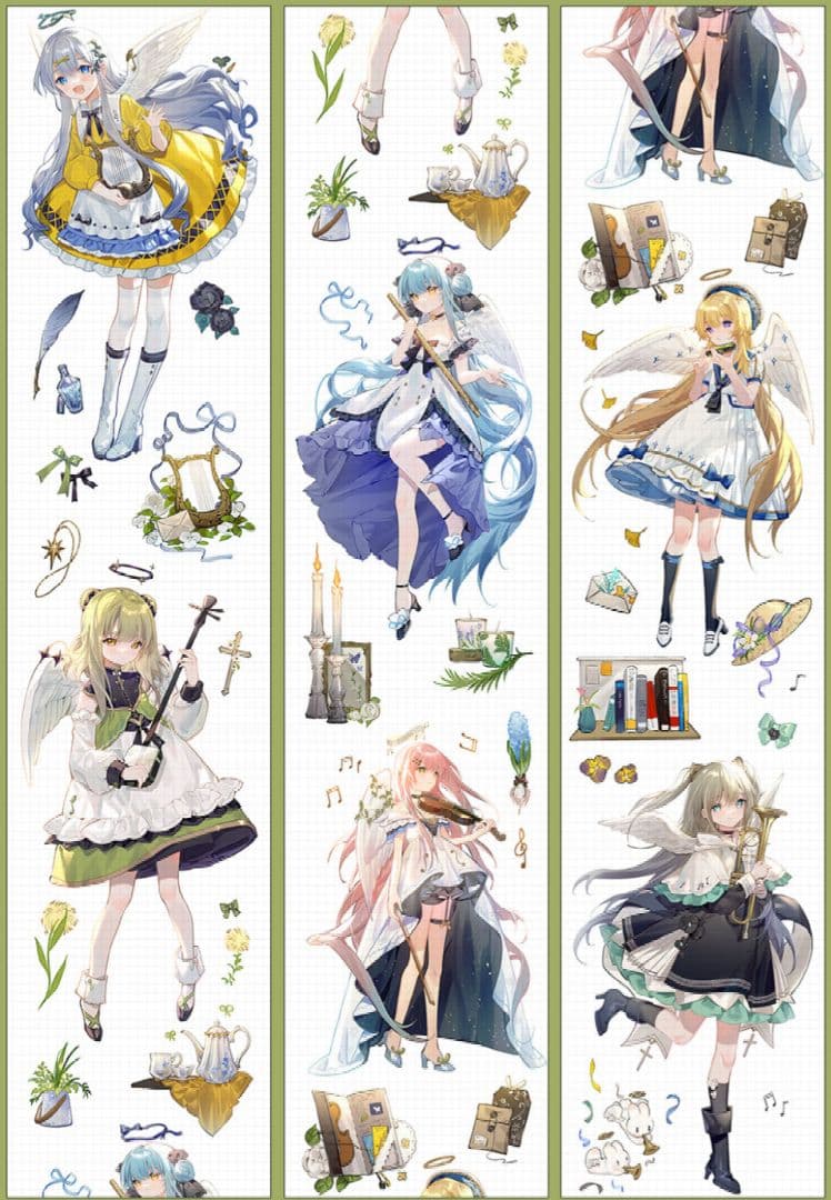 ✩のこり１✩J28＃吟诵曲(水晶PET)鹿离印迹 切り売り海外人物マステ