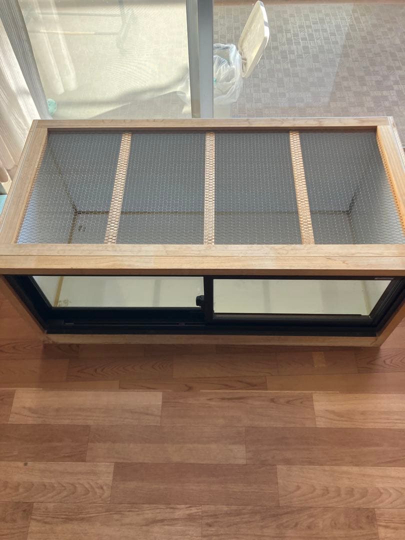 Ｆ＆K爬虫類アルミサッシ木製ケージ w1200×D600×H500