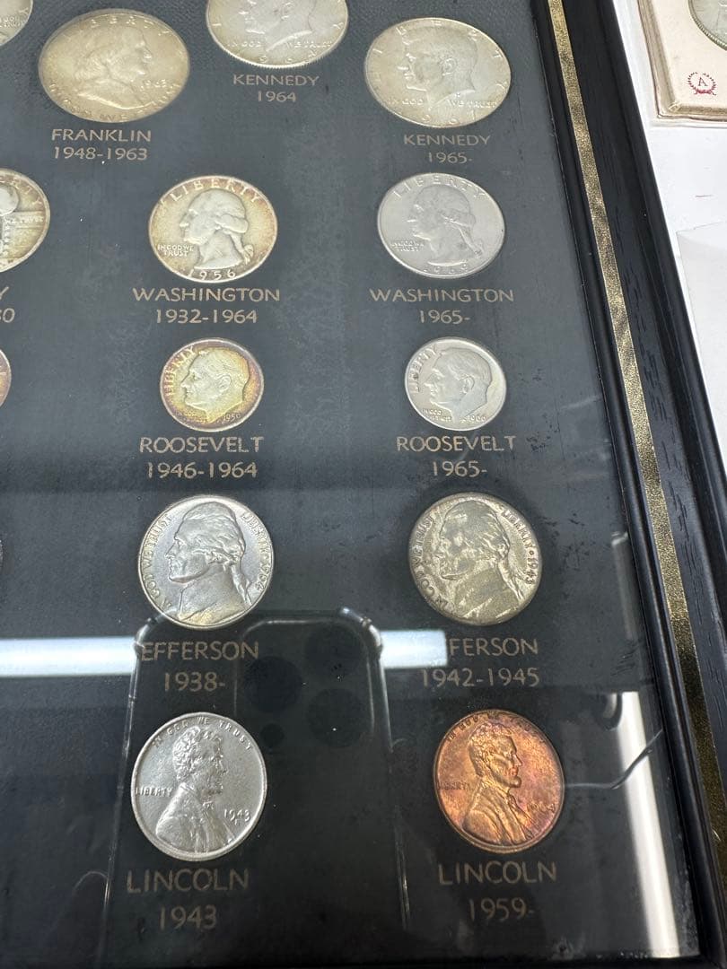 額入りアメリカ20世紀硬貨セット　銀貨