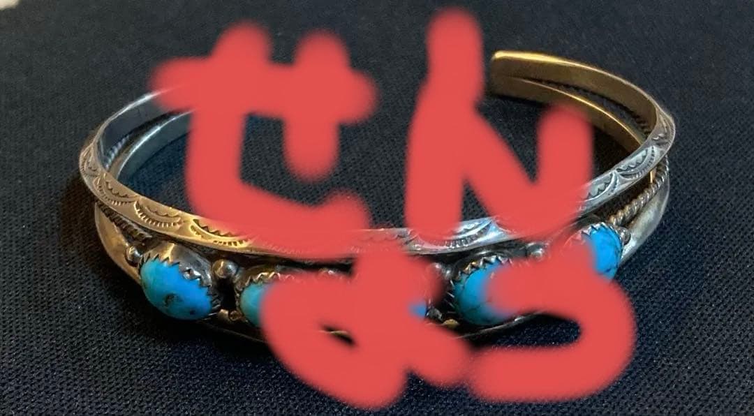 smile ターコイズ バングル 5連 STERLING