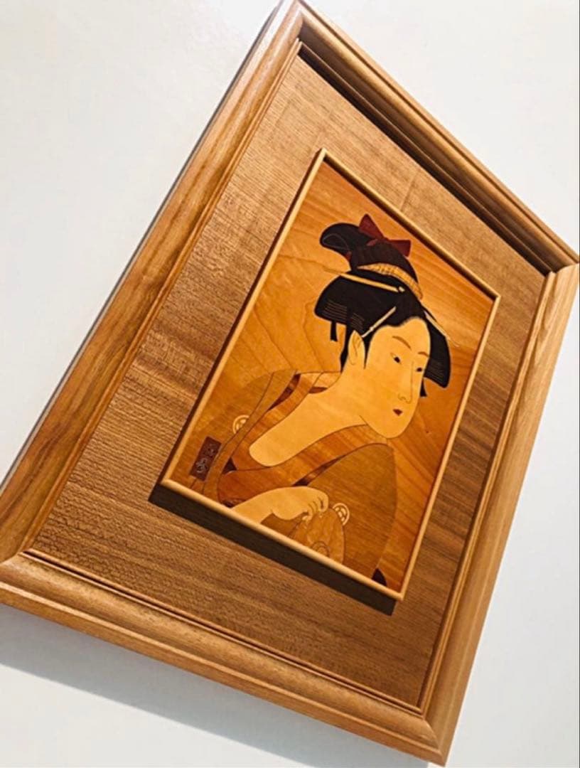 レトロ◆希少◆絵画◆木製 ◆歌舞伎⁉️女将⁉️かんざし/カンザシ／簪⁉️和装◆匠秀⁉️