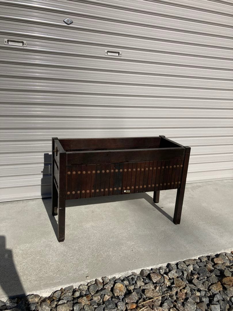 木製スラットデザイン収納ボックス