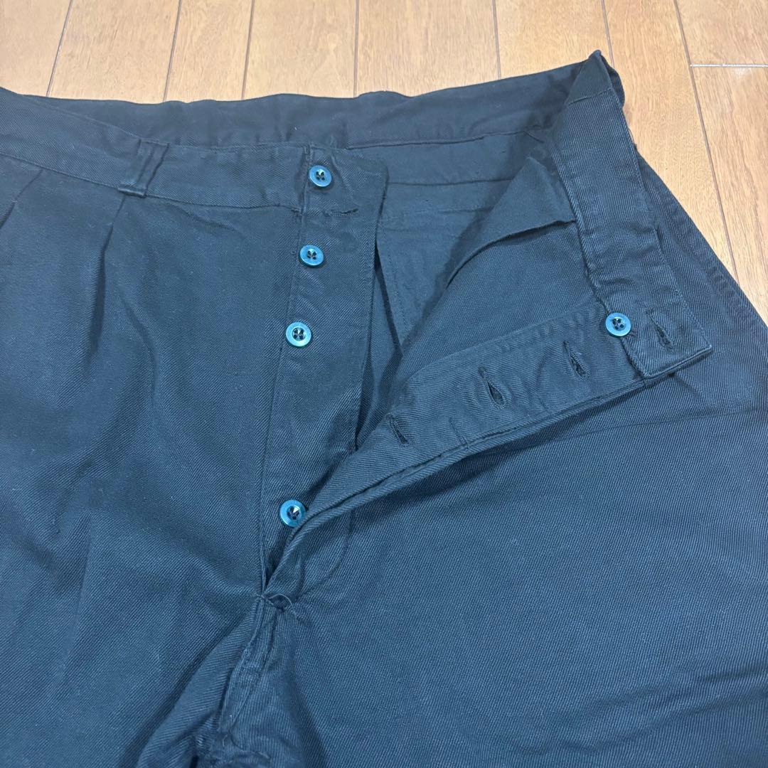 実物 本物 M52チノ パンツ デッドストック 35 フランス軍 黒染め