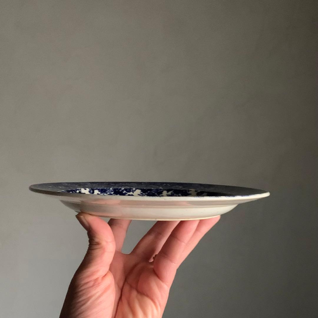 銅板転写 プレート 皿 中皿 古道具 アンティーク ブロカント