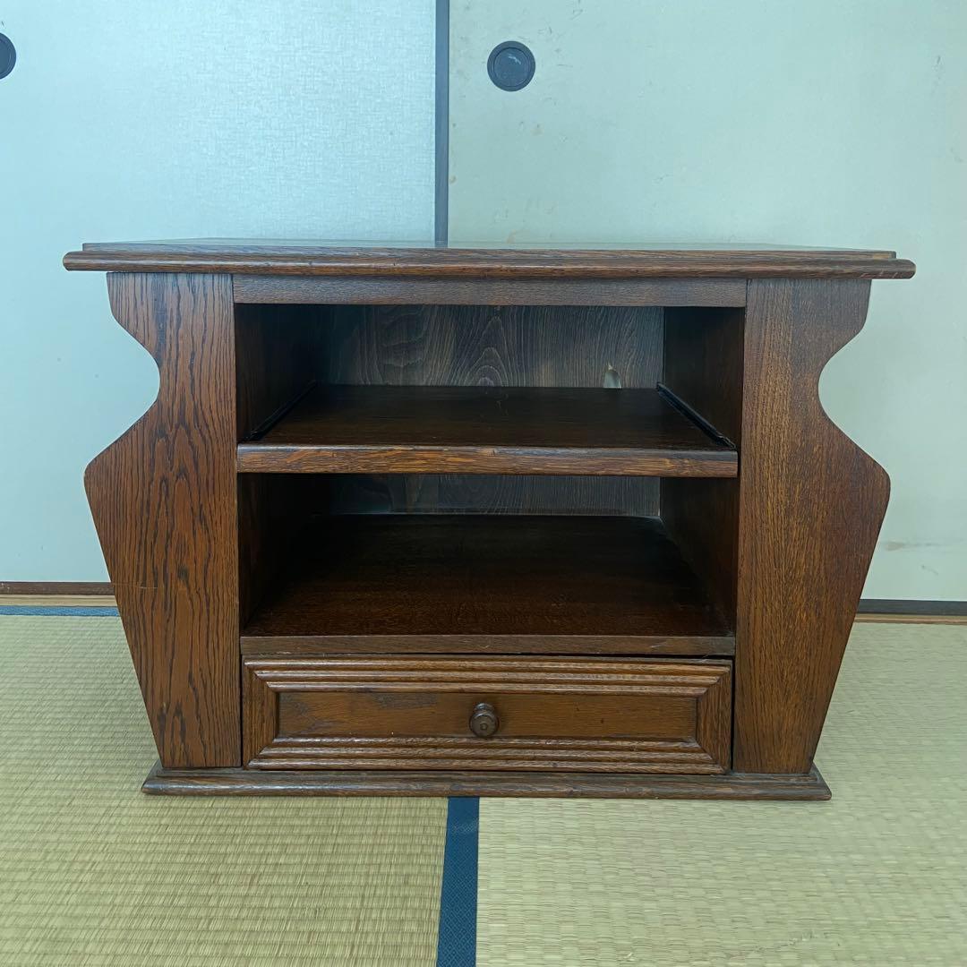 ヴィンテージ ダークブラウン 木製家具 オープンシェルフ テレビ台