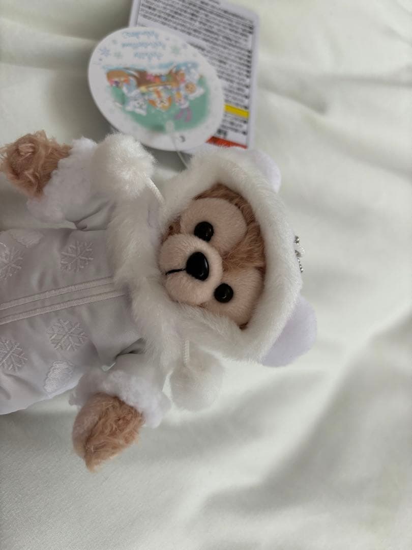 タグ付き　ダッフィー　ジェラトーニ　ぬいぐるみバッジ