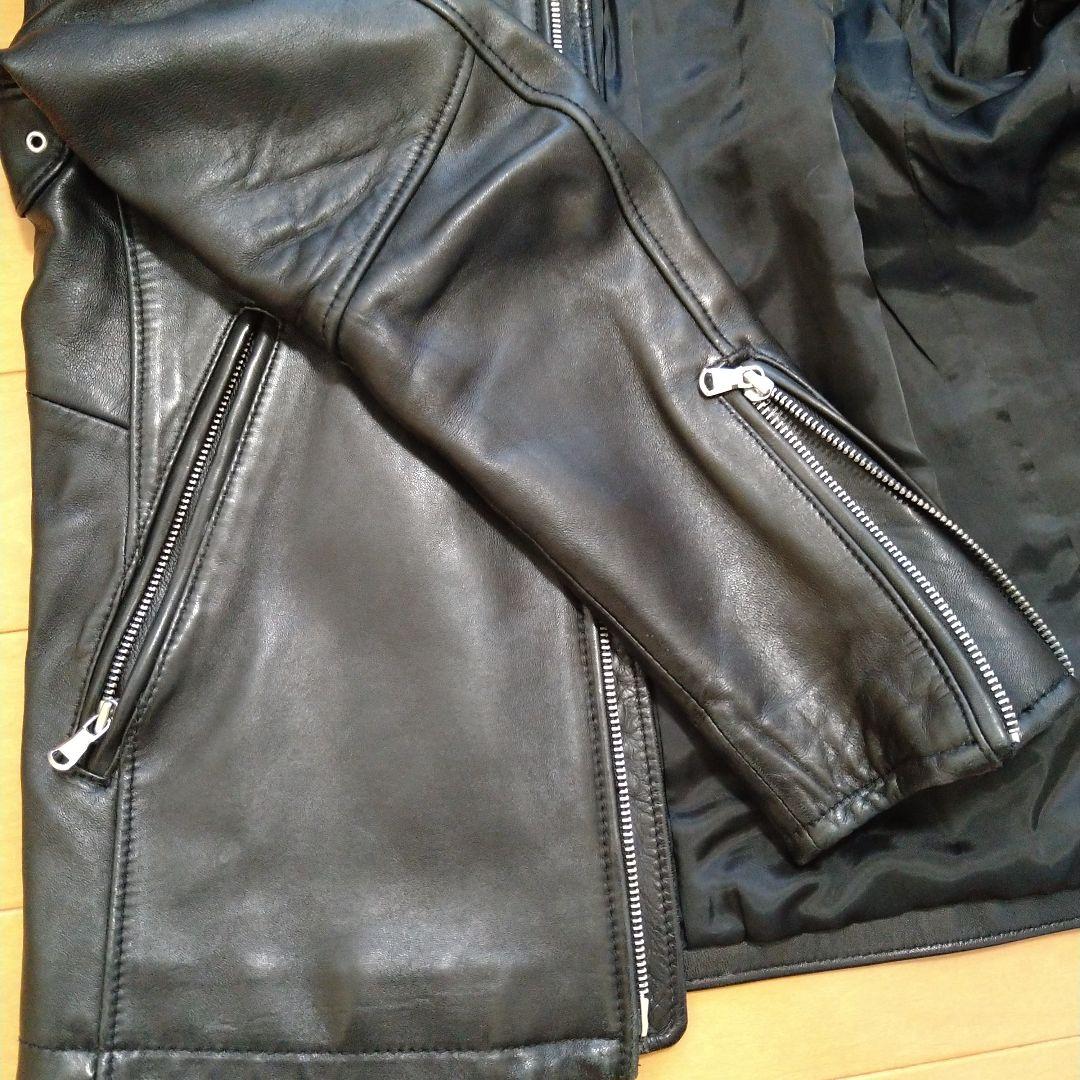 メンズ ユナイテッドアローズ 本革 レザージャケット 革ジャン ライダース