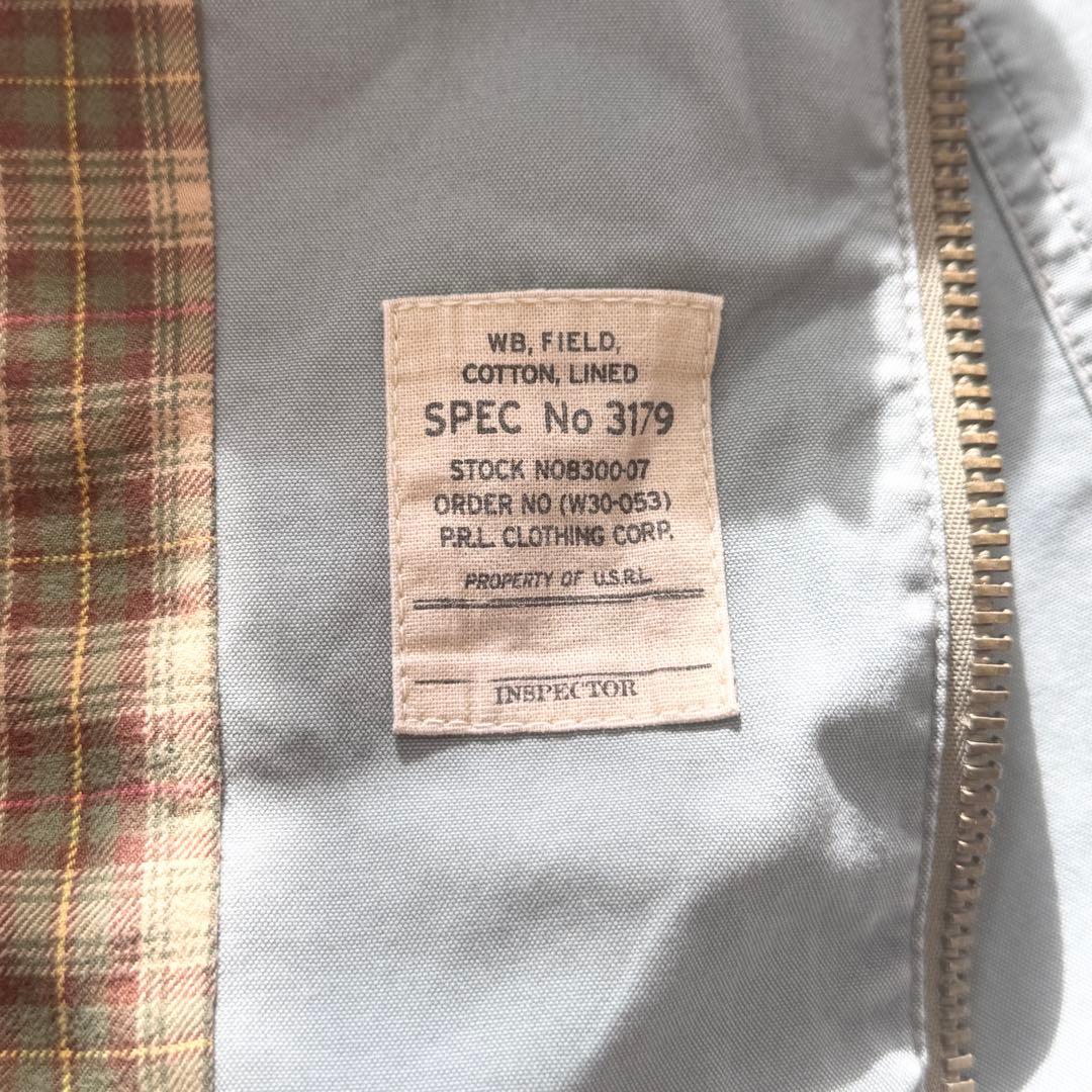 希少 90s ラルフローレン スイングトップ 裏地チェック ライトブルー デニム