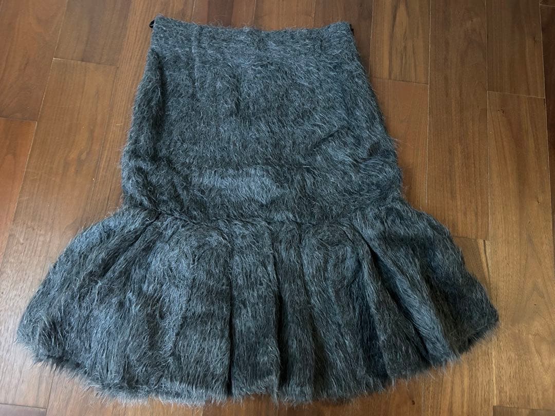 プラダPRADA グレー　アルパカスカート