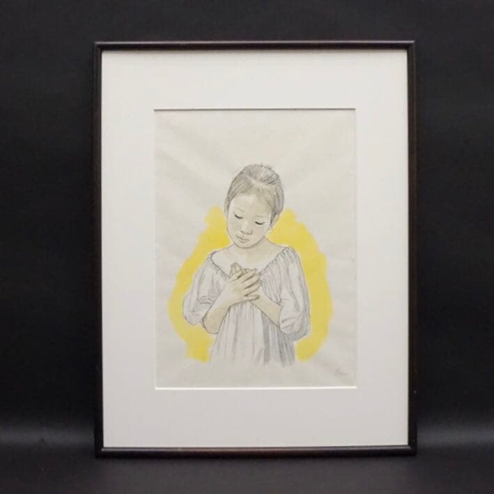 藤森久一 ル・サロン展会員 肉筆画 額装 美術 芸術 1点物 古美術品 原画