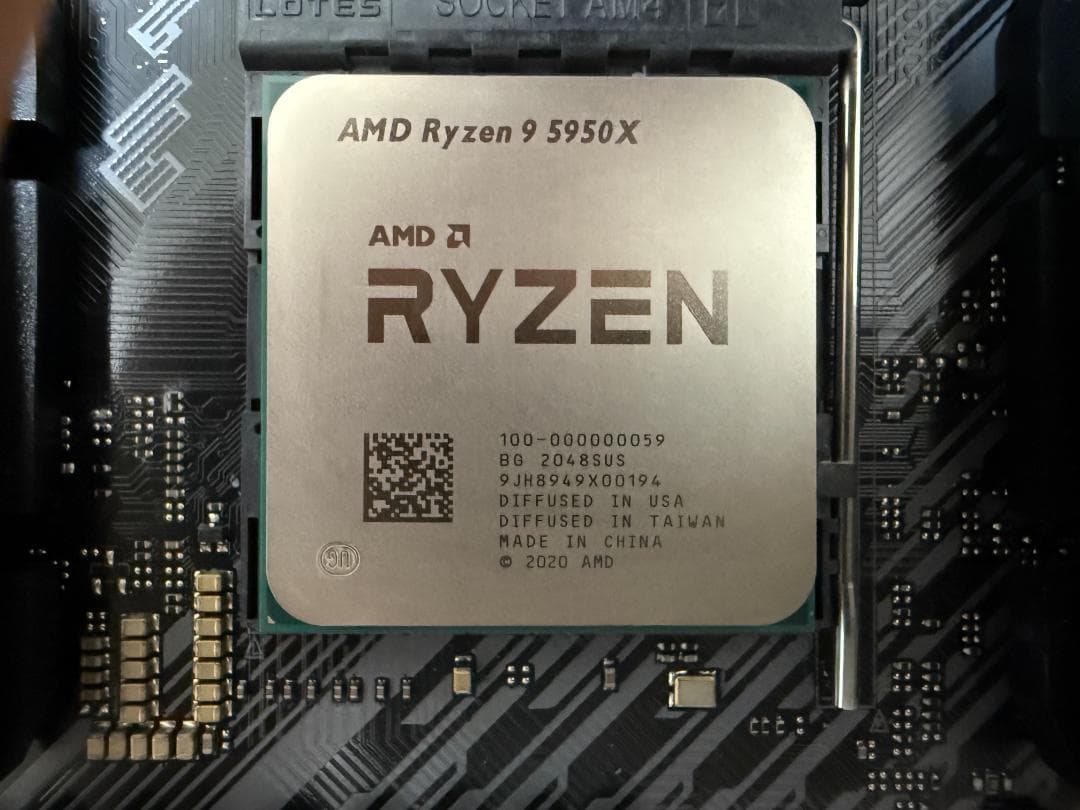 TUF-Mマザボ + Ryzen 9 5950X + 128GBメモリ