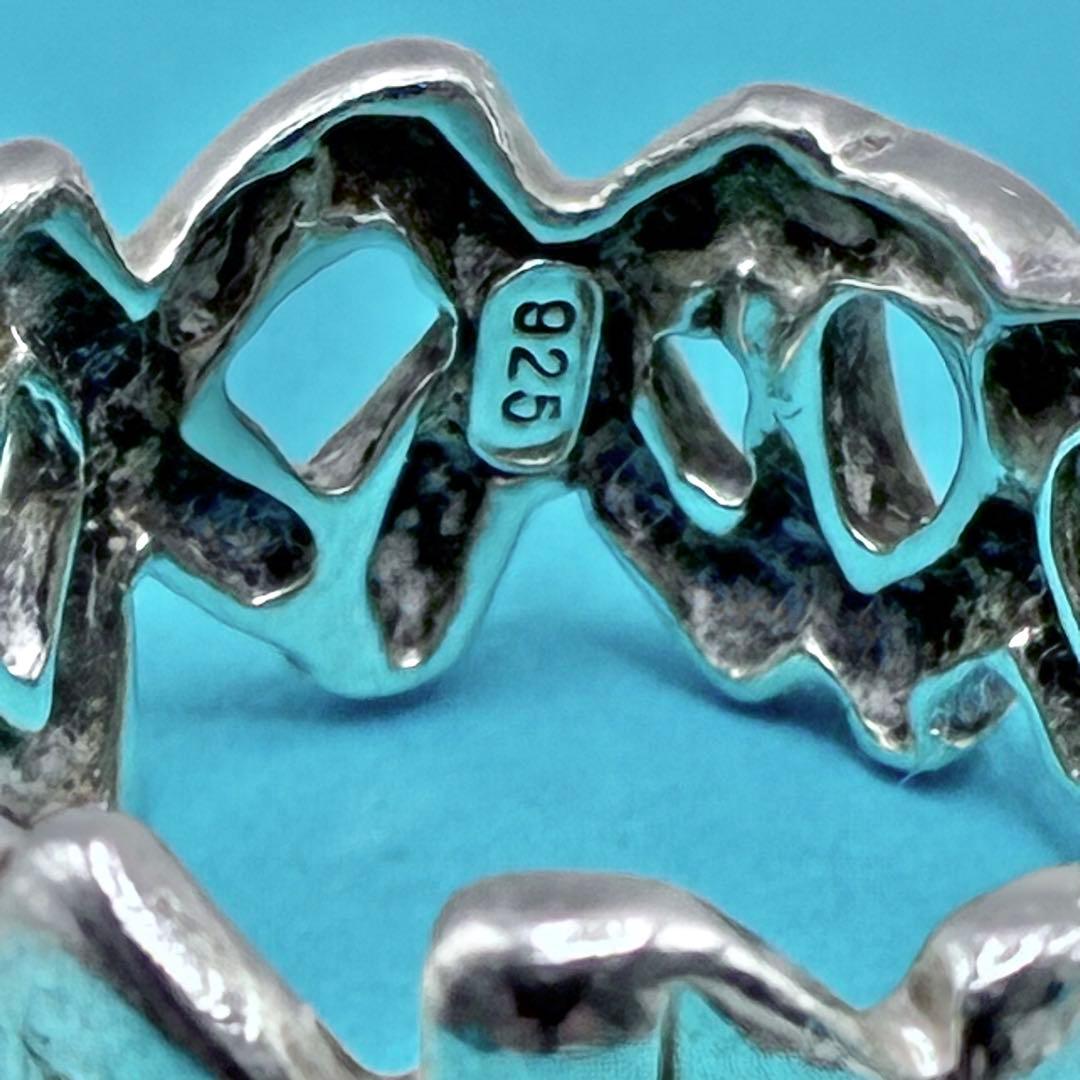 【美品】ティファニー　9号　ラブ&キス　リング　指輪　パロマピカソ　シルバー