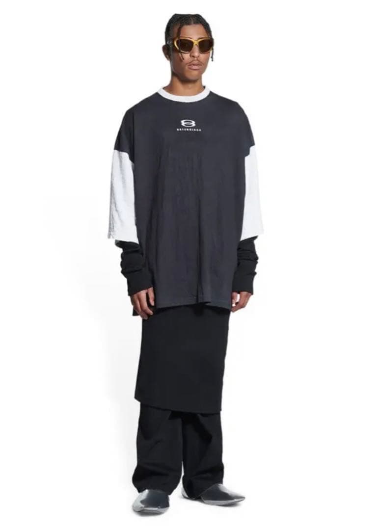 トップス balenciaga 22ss unity 3/4 sleeve t shirt