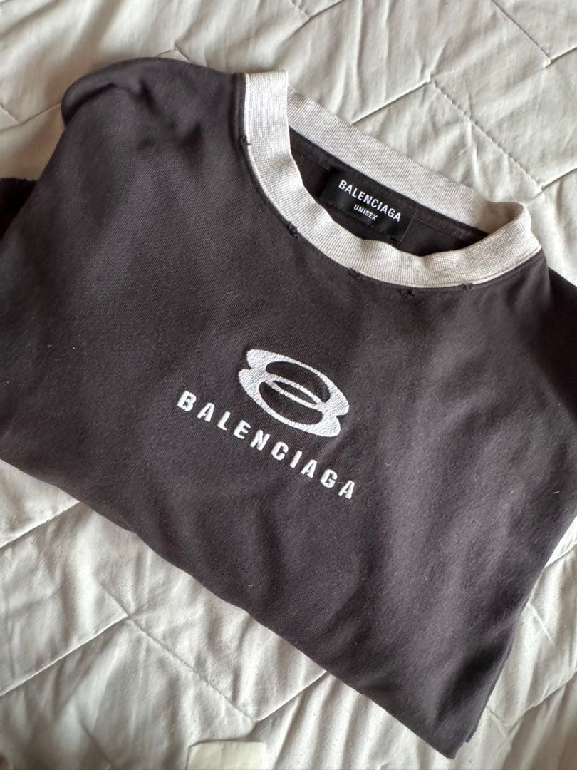 トップス balenciaga 22ss unity 3/4 sleeve t shirt