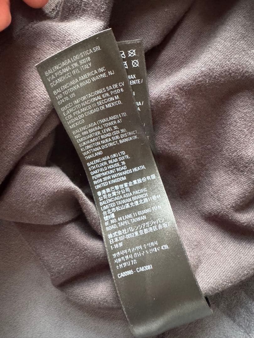 トップス balenciaga 22ss unity 3/4 sleeve t shirt