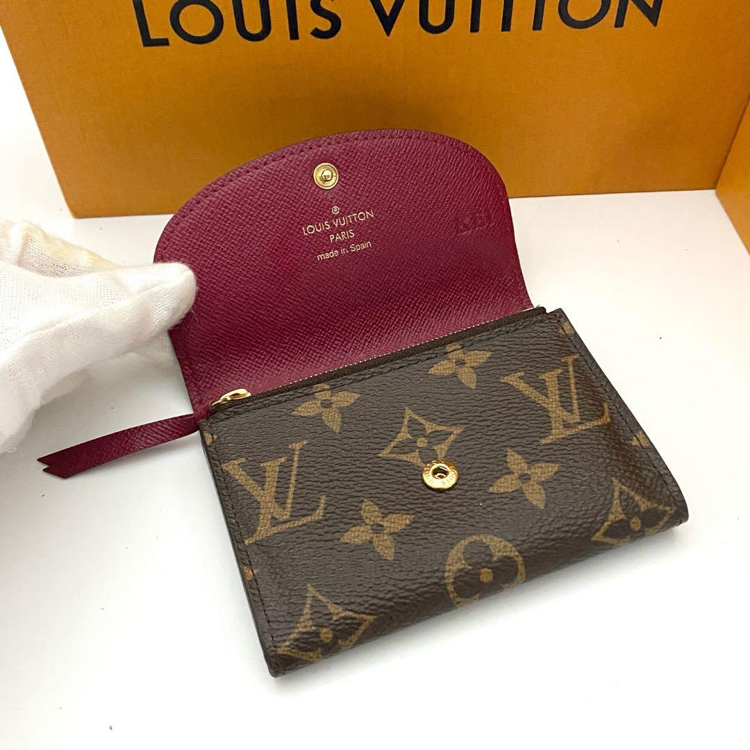 保管品　ルイヴィトン　モノグラム　ロザリ　フューシャ　ミニ財布　ケース