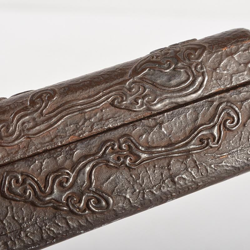 中国　漆塗　神獣文　四方箱　小物入　薬入　C　Ｒ5901