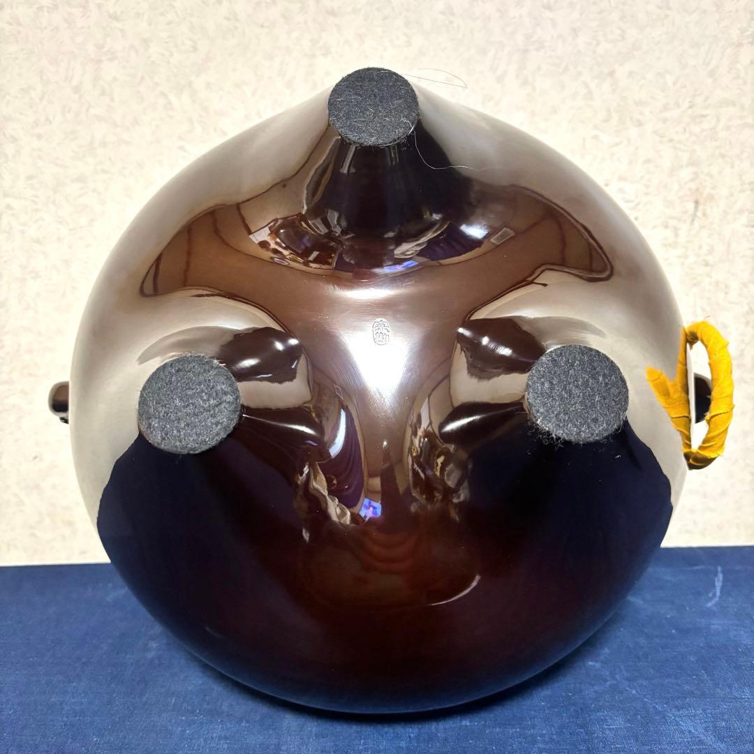 風炉 茶釜 電熱器 唐銅鬼面風炉 在銘 野々田製電熱器 敷板 底瓦 茶道具