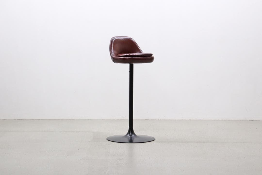 ※専用 在庫2脚 レトロ カウンターチェア 回転 スタンド ダイナー 合皮 赤茶