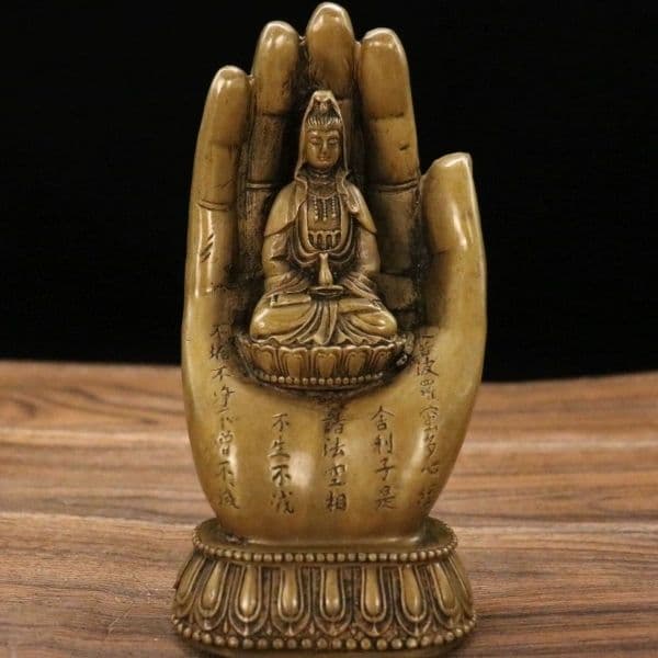 銅器 心経仏手観音 仏堂 茶台 書架 装飾品 工芸品 置物