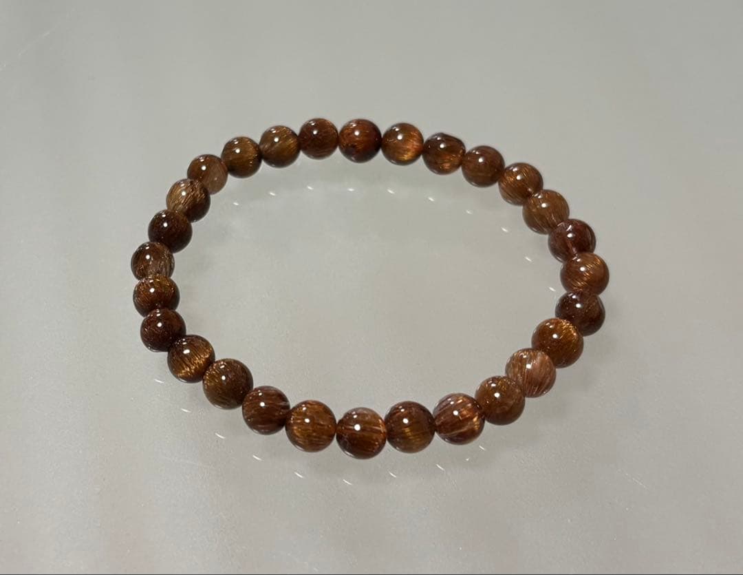 みち（ゴールドキャッツアイルチル　⑨径１６.５ｃｍ（６．５〜７mm珠）