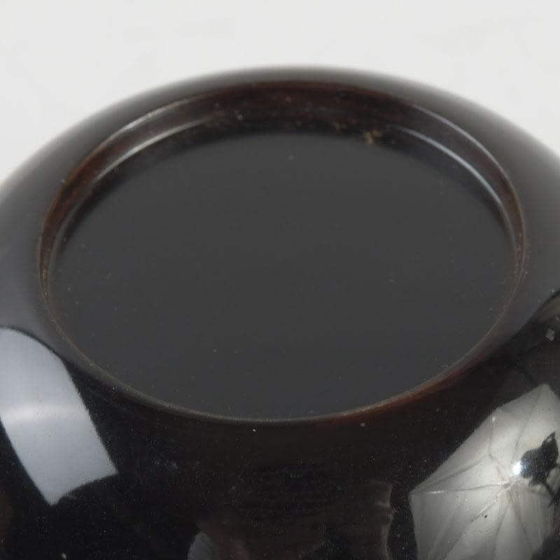 茶道具　北村葵春作　香ノ図蒔絵　中棗　共箱　V　9469