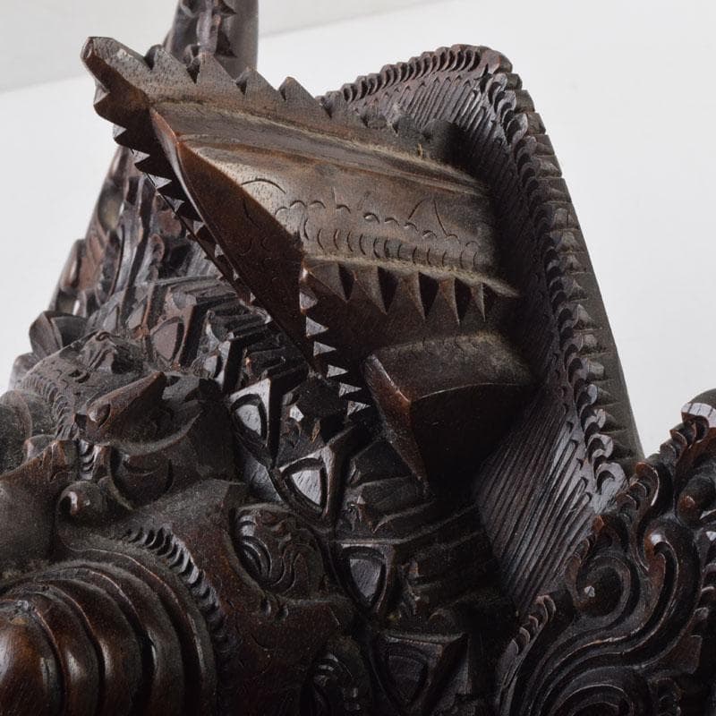 バリ島　インドネシア　木彫　ガルーダ　面　壁飾　置物　2点まとめて　N9064A