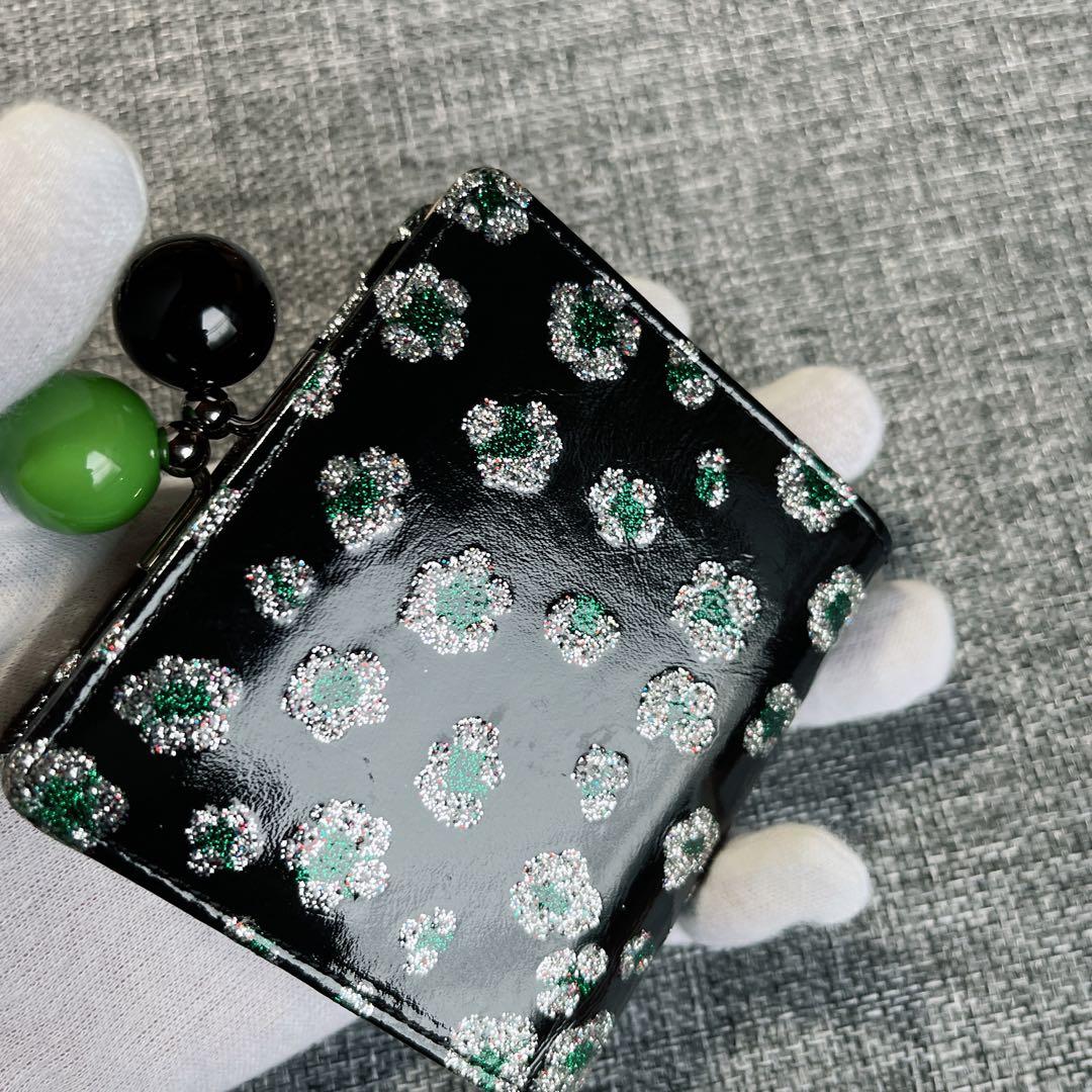 TSUMORI CHISATO ツモリチサト 財布 エナメル 黒 がま口
