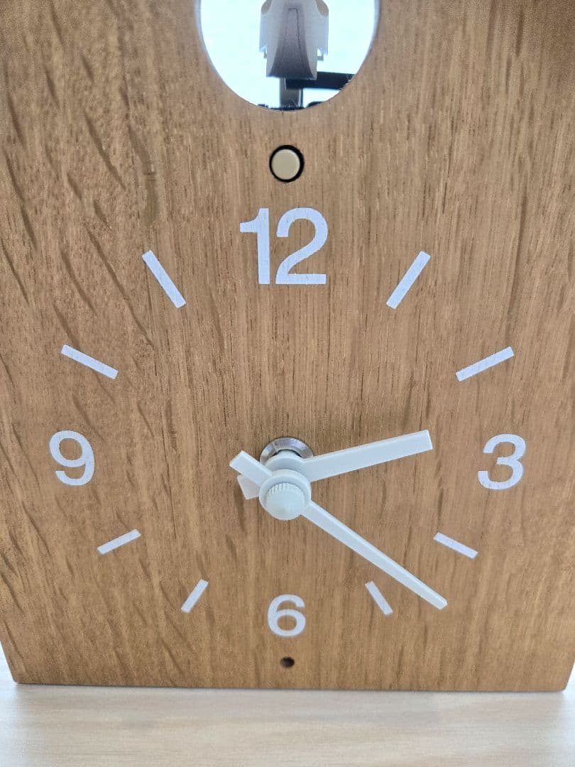 a*読様 無印良品　鳩時計　掛置時計・クリ材