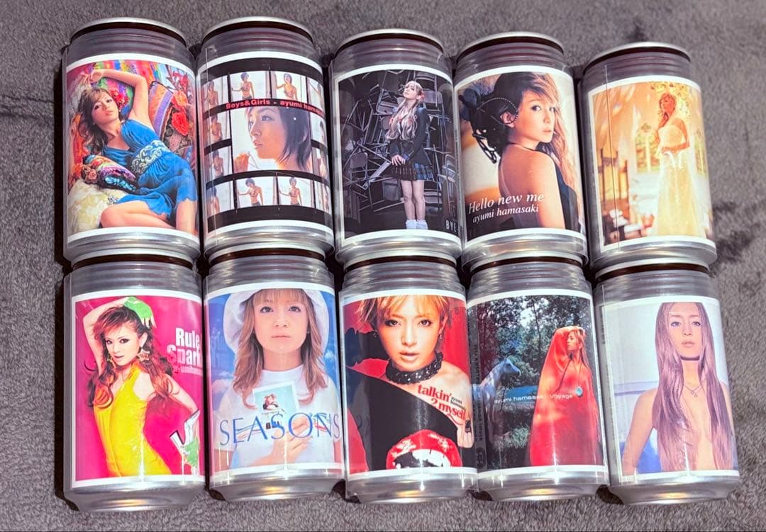 【10種セット】浜崎あゆみ ayu缶 あゆ缶 ステッカー　オリジナルラベル