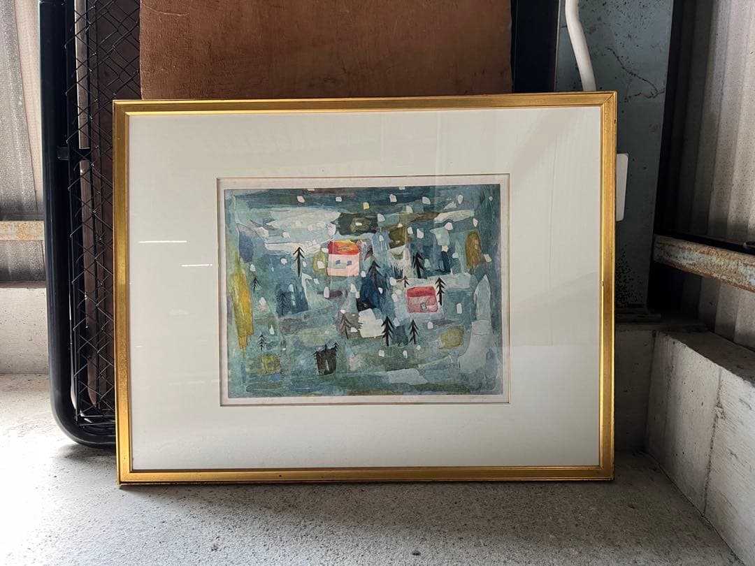 高橋義治 『雪』 銅版画 画家 コレクション