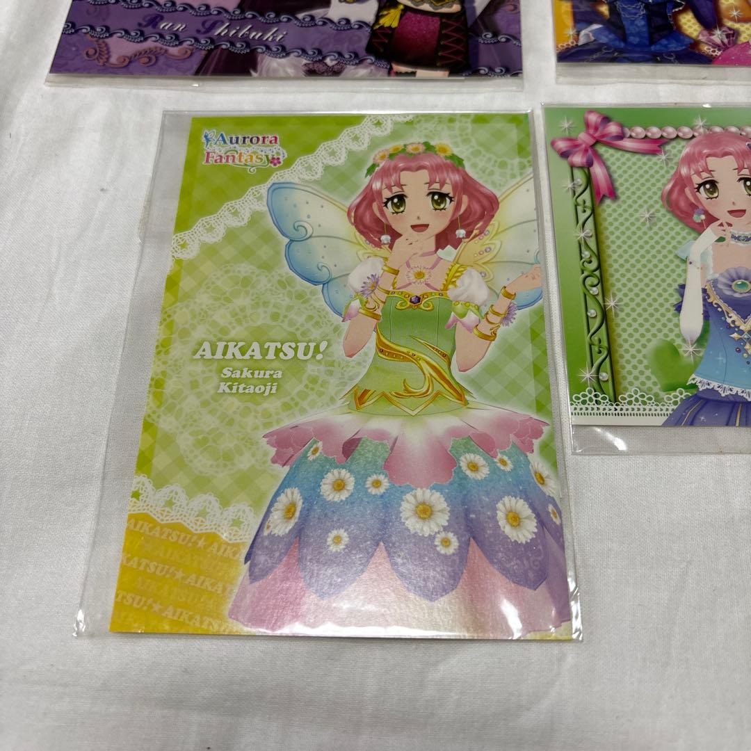 アイカツ　ポストカード４枚・ステッカー５枚