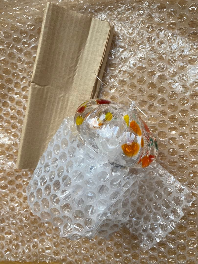 新品　くらげ風鈴　カラフル　ガラス細工 タクグラス クラゲ風鈴