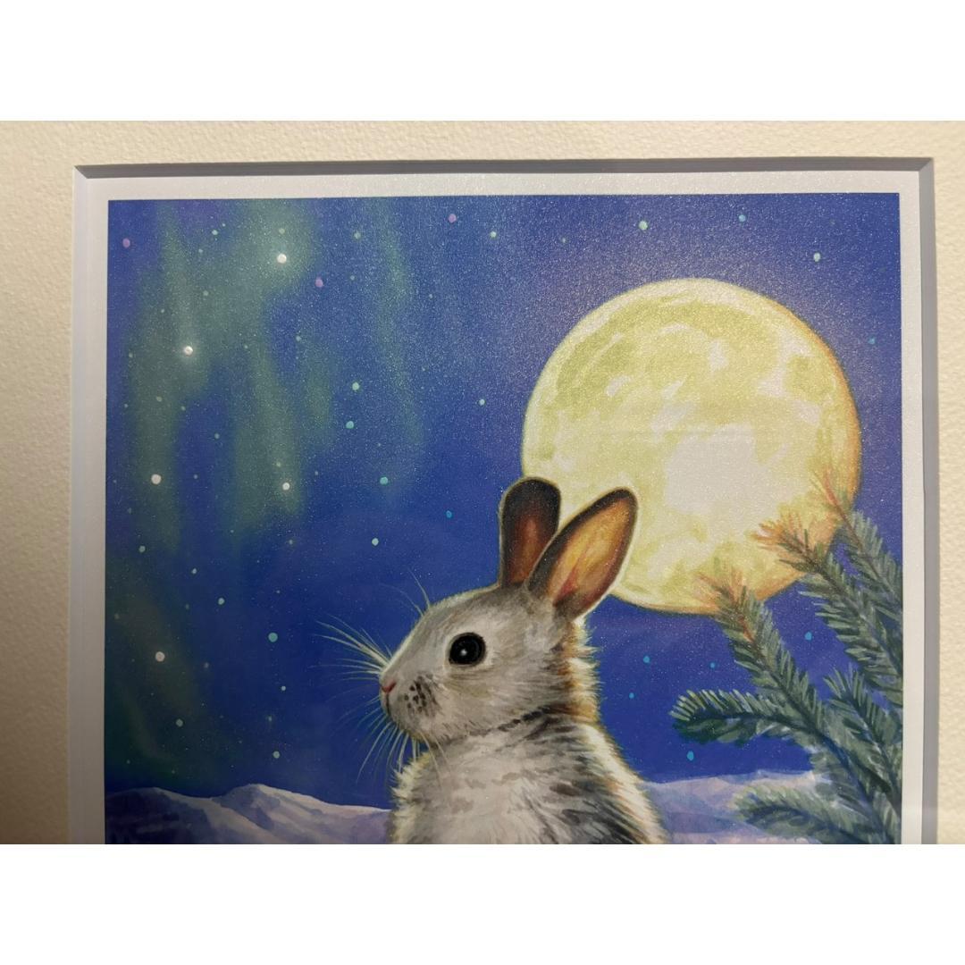 【カークレイナート】　ムーンバニー　ミクスドメディア　33/50　真作