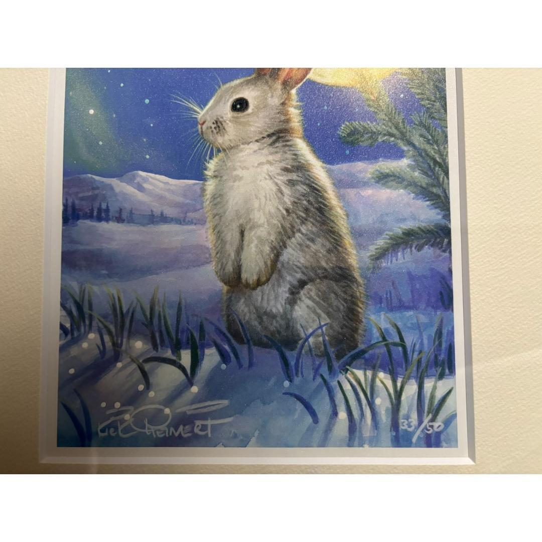 【カークレイナート】　ムーンバニー　ミクスドメディア　33/50　真作