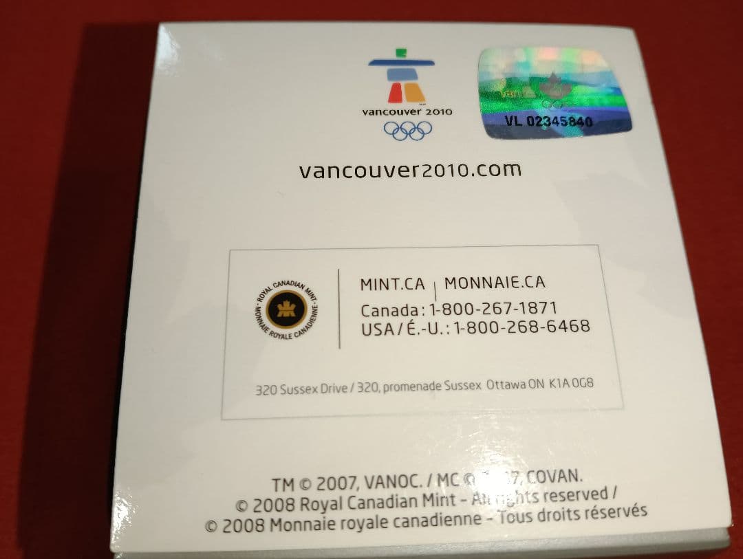 ☆激レア☆バンクーバー冬季オリンピック記念銀貨(ホログラム公式ロゴ入り)限定品