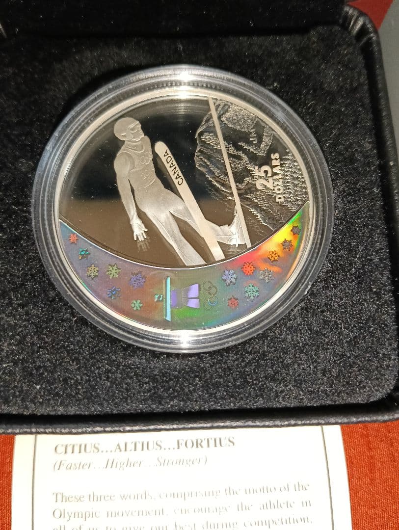 ☆激レア☆バンクーバー冬季オリンピック記念銀貨(ホログラム公式ロゴ入り)限定品