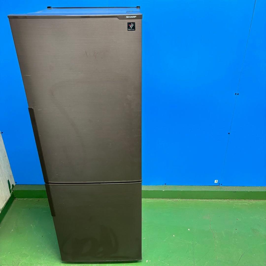 512 SHARP 1〜3人暮らし用　中型冷蔵庫 200L強 小型 ブラウン