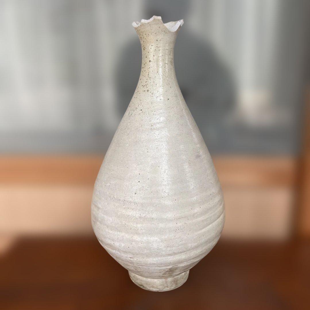 李朝初期粉引徳利