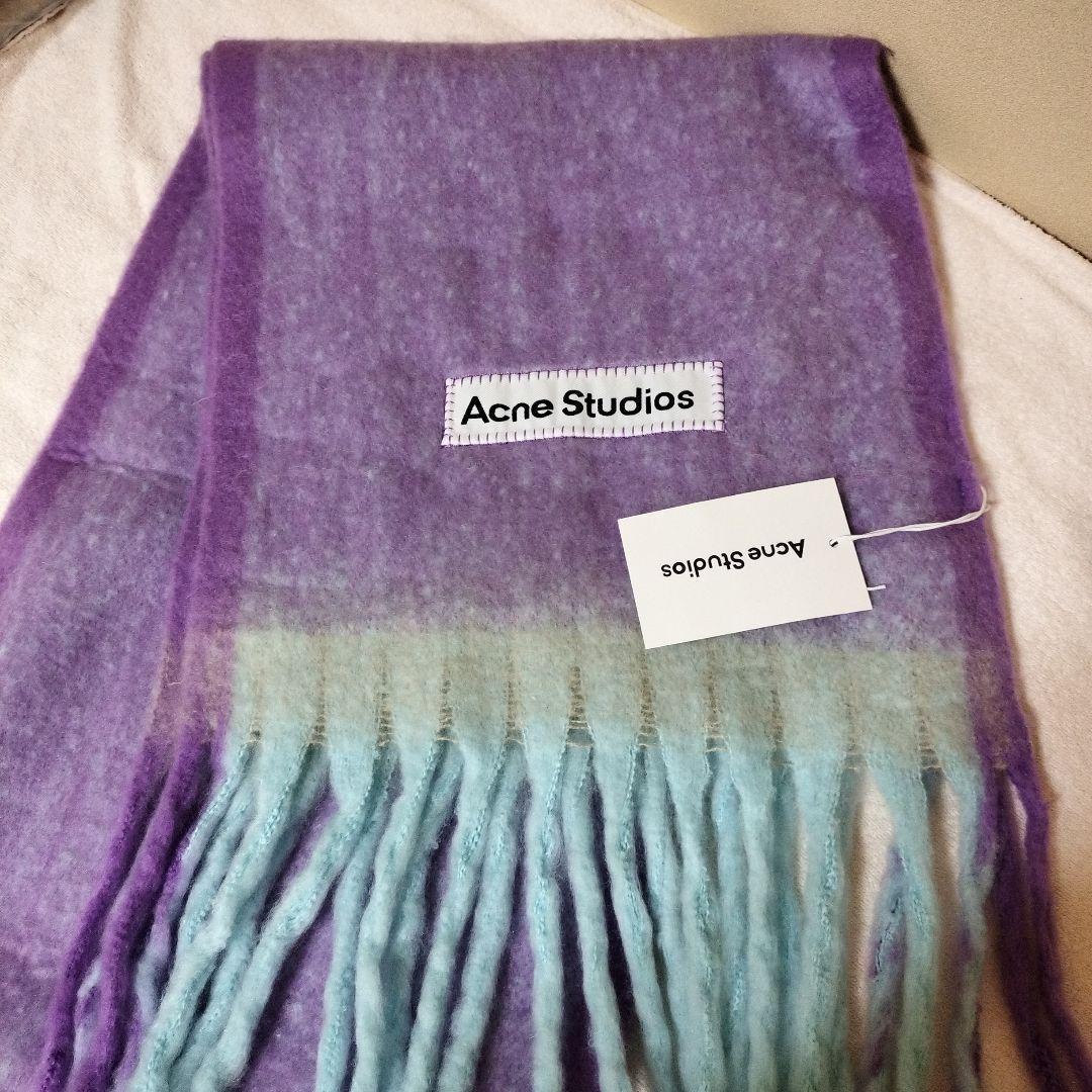 紫　ACNE STUDIOS　マフラー　スカーフ