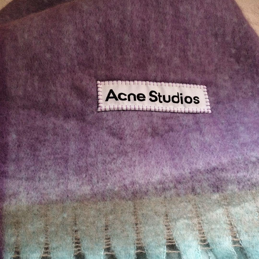紫　ACNE STUDIOS　マフラー　スカーフ