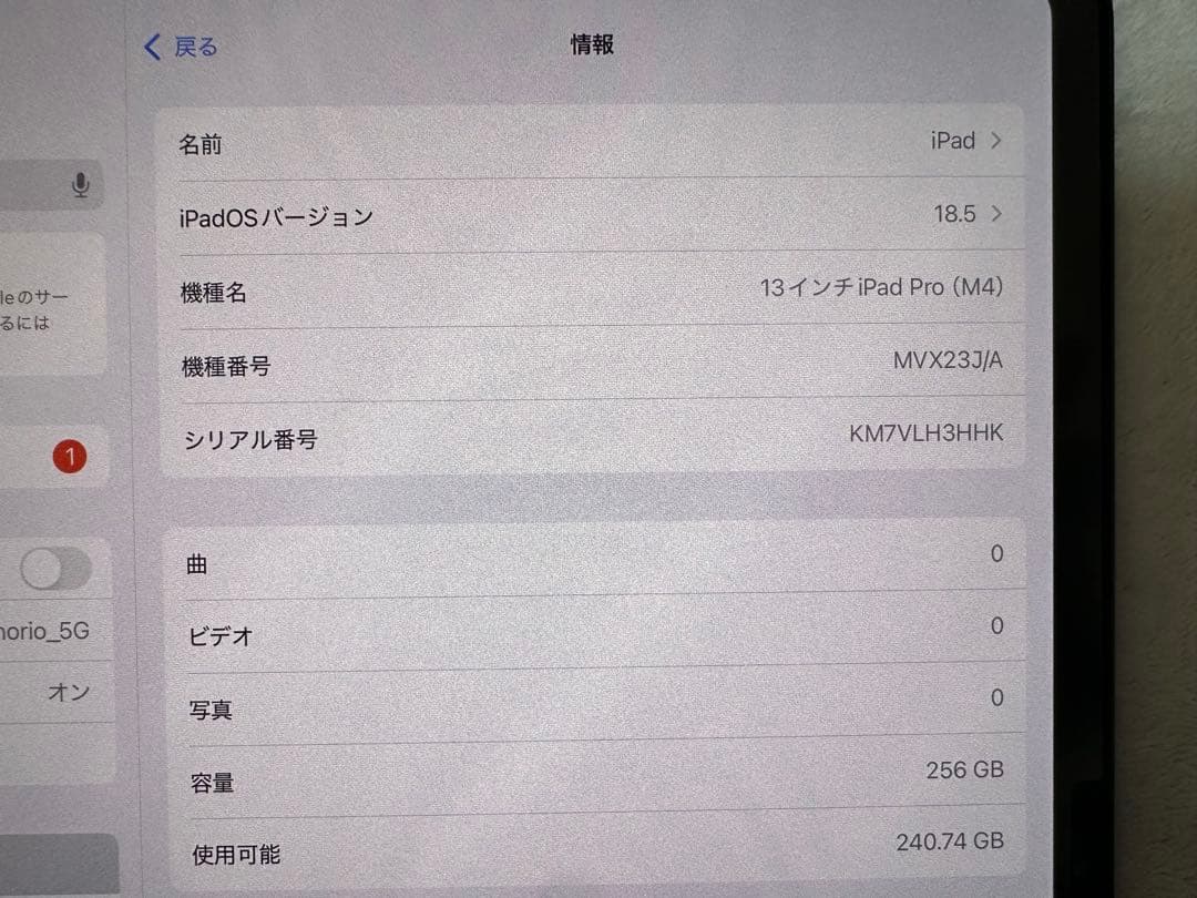 iPad Pro 13インチ M4 Wi-Fi 256GB スペースブラック