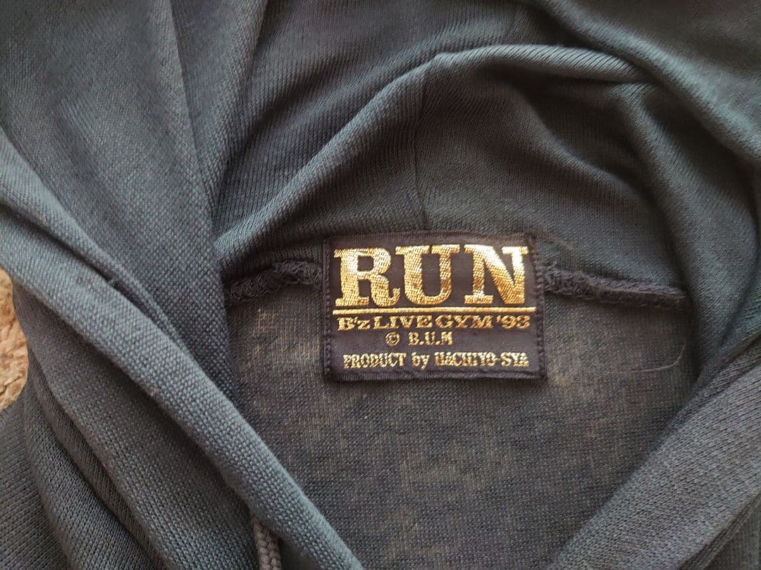 b'z パーカー 稲葉浩志 松本孝弘 ツアーパーカー RUN 1993