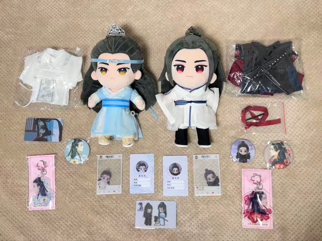 陳情令 公式 ぬいぐるみ 20ml 魏無羨 藍忘機 minidoll 典藏特典版