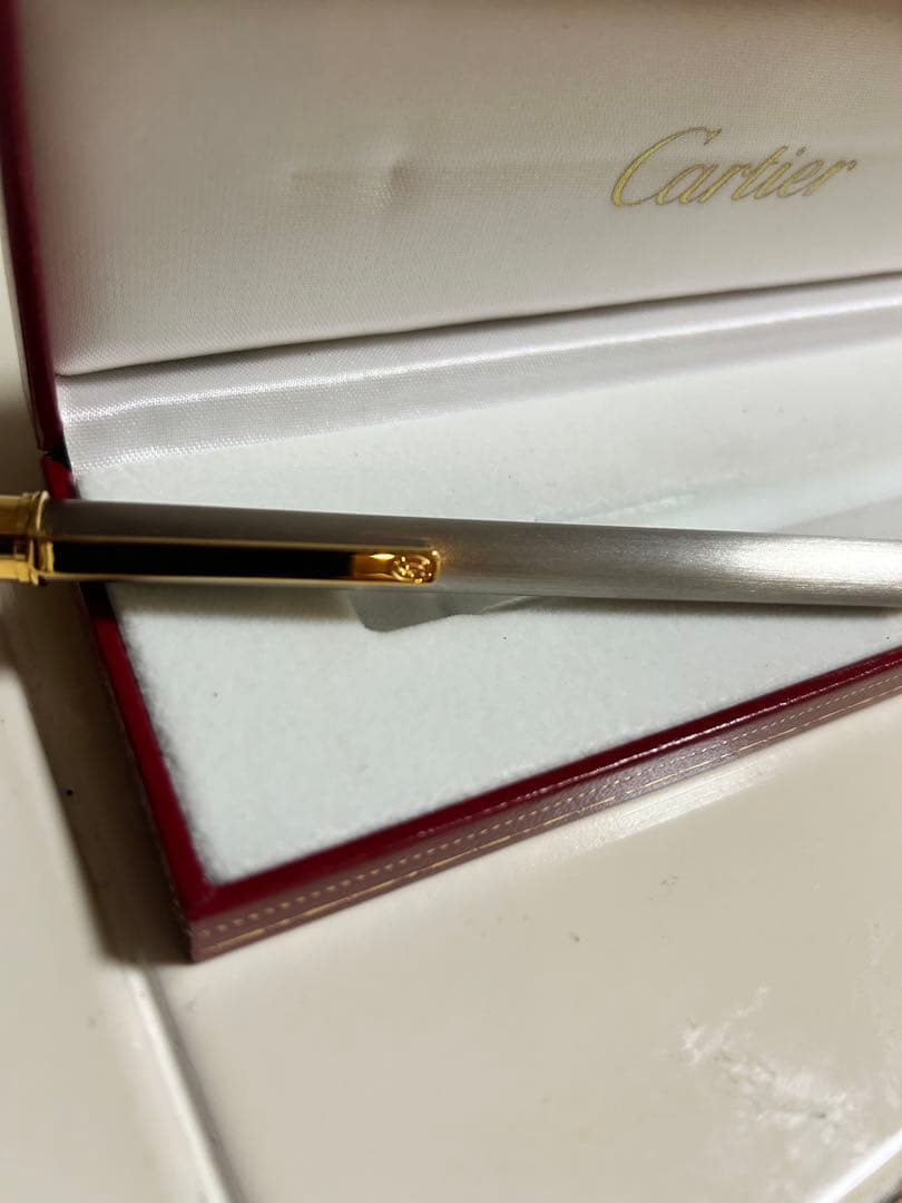 Cartier ツイスト式ボールペン シルバー×ゴールド　本体と箱