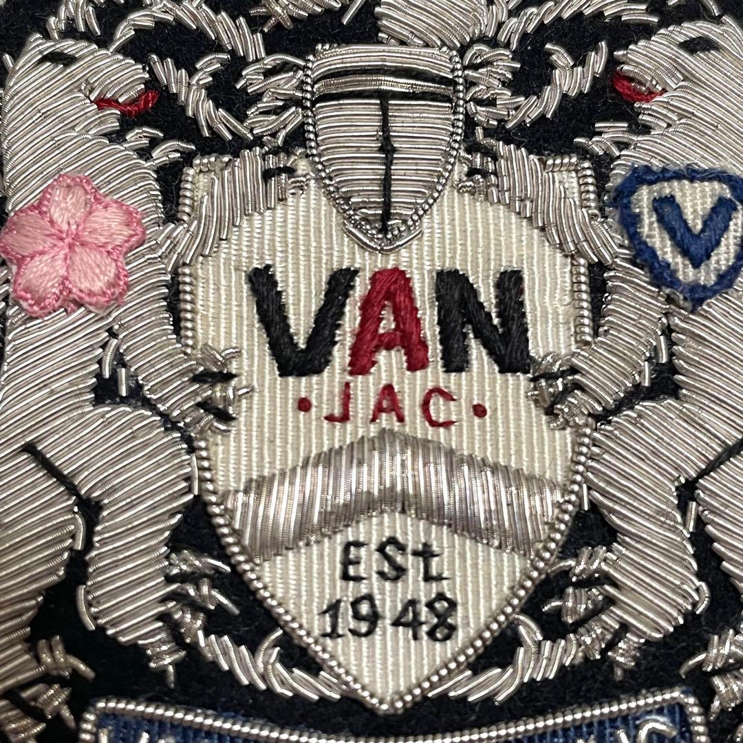 レア♪VAN JACKETシルバーモール 刺繍 ジャケット エンブレム A