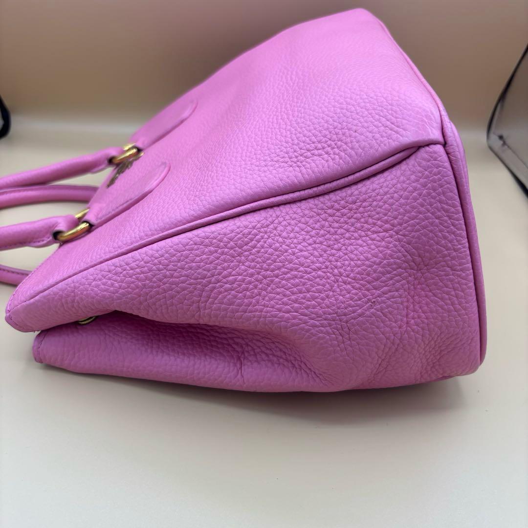 PRADA プラダ レザー ハンド ショルダー バッグ ピンク