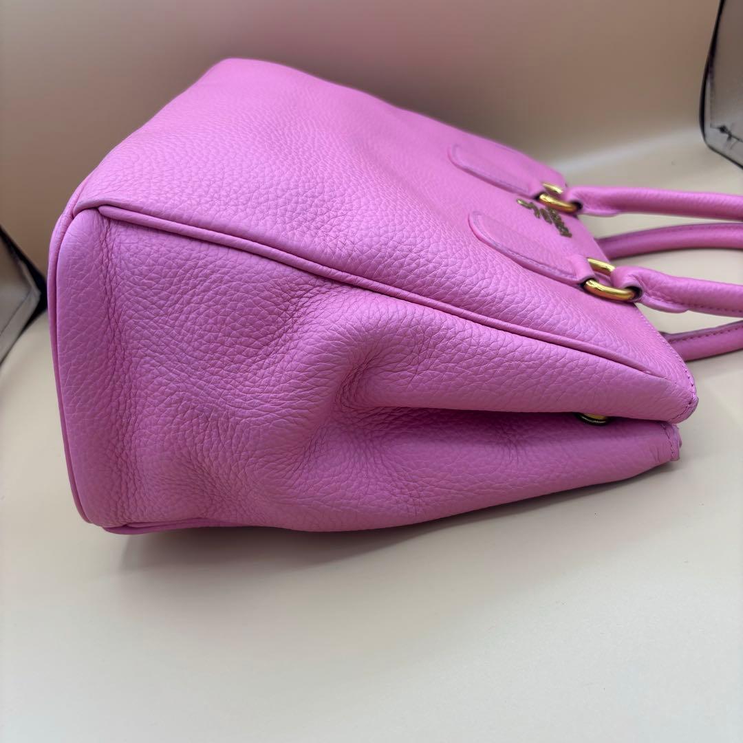 PRADA プラダ レザー ハンド ショルダー バッグ ピンク